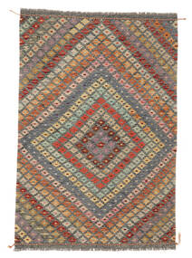  Kelim Afghan Old Style Matot 120X178 Ruskea/Vihreä Carpetvista