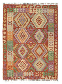  Orientalsk Kelim Afghan Old Style Teppe 127X171 Mørk Rød/Oransje Ull, Afghanistan Carpetvista