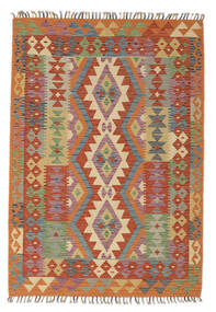 125X179 Tapete Kilim Afegão Old Style Oriental Vermelho Escuro/Castanho (Lã, Afeganistão) Carpetvista