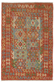  Itämainen Kelim Afghan Old Style Matot Matto 120X185 Tummanpunainen/Ruskea Villa, Afganistan Carpetvista