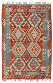 Kelim Afghan Old Style Matot Matto 115X170 Tummanpunainen/Vihreä Villa, Afganistan Carpetvista