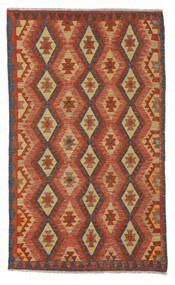 124X206 Kelim Afghan Old Style Teppe Orientalsk Mørk Rød/Brun (Ull, Afghanistan) Carpetvista