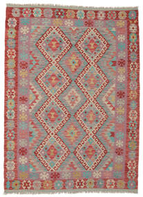 130X178 Kelim Afghan Old Style Vloerkleed Oosters Bruin/Donkerrood (Wol, Afghanistan) Carpetvista