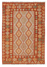 122X173 Kelim Afghan Old Style Matot Matto Itämainen Ruskea/Tummanpunainen (Villa, Afganistan) Carpetvista
