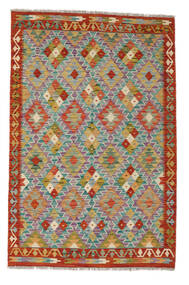  Kilim Afghan Old Style Rug 126X192 Brown/Green Carpetvista