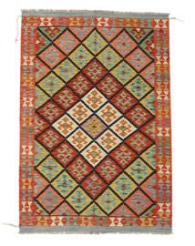 121X174 Koberec Kelim Afghán Old Style Orientální Hnědá/Zelená (Vlna, Afghánistán) Carpetvista