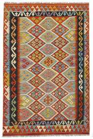 絨毯 キリム アフガン オールド スタイル 120X182 ダークレッド/グリーン (ウール, アフガニスタン)