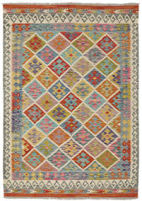 127X180 Kelim Afghan Old Style Matot Matto Itämainen Ruskea/Tummanpunainen (Villa, Afganistan) Carpetvista