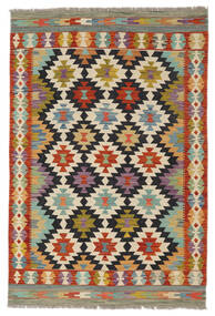 Kelim Afghan Old Style Matot 120X178 Tummanpunainen/Musta Carpetvista