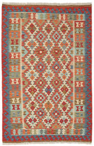  Itämainen Kelim Afghan Old Style Matot Matto 128X196 Tummanpunainen/Musta Villa, Afganistan Carpetvista