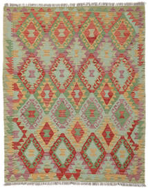  135X168 Kelim Afghan Old Style Matot Matto Ruskea/Tummanpunainen Afganistan Carpetvista