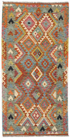  Kelim Afghan Old Style Matot 103X201 Tummanpunainen/Tummanvihreä Carpetvista