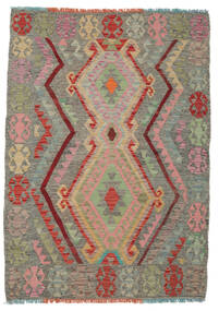  Oriental Kilim Afghan Old Style Rug 120X170 Dark Yellow/Brown Wool, Afghanistan Carpetvista