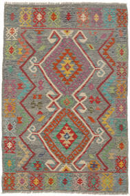  Orientalischer Kelim Afghan Old Stil Teppich 117X170 Dunkelgelb/Schwarz Wolle, Afghanistan Carpetvista
