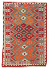 127X180 Kelim Afghan Old Style Teppe Orientalsk Mørk Rød/Brun (Ull, Afghanistan) Carpetvista