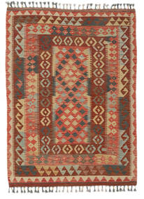  Oriental Kilim Afghan Old Style Rug 122X166 Dark Red/Black Wool, Afghanistan Carpetvista