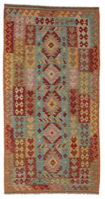 115X219 Kelim Afghan Old Style Teppe Orientalsk Brun/Mørk Rød (Ull, Afghanistan) Carpetvista