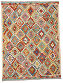 Kelim Afghan Old Style Matta 152X200 Grön/Brun Ull, Afghanistan Carpetvista