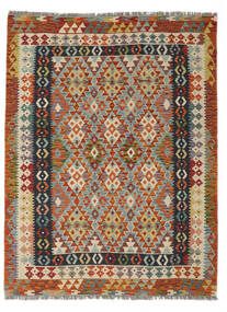 Tapete Kilim Afegão Old Style 149X192 Vermelho Escuro/Castanho (Lã, Afeganistão)