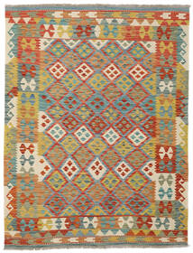Kelim Afghan Old Style Matta 154X200 Mörkröd/Grön Ull, Afghanistan Carpetvista