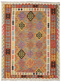  151X198 Kelim Afghan Old Style Matot Matto Oranssi/Tummanpunainen Afganistan Carpetvista