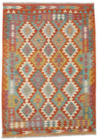  Kelim Afghan Old Style Matot 148X209 Vihreä/Tummanpunainen Carpetvista