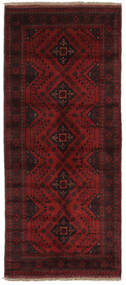 83X192 Χαλι Afghan Khal Mohammadi Ανατολής Διαδρομοσ Μαύρα/Σκούρο Κόκκινο (Μαλλί, Αφγανικά) Carpetvista
