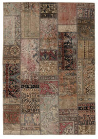 140X207 Tapete Patchwork - Persien/Iran Moderno Castanho/Preto (Lã, Pérsia/Irão) Carpetvista
