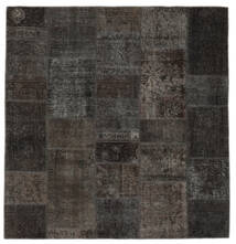 200X206 絨毯 Patchwork - Persien/Iran モダン 正方形 ブラック (ウール, ペルシャ/イラン) Carpetvista