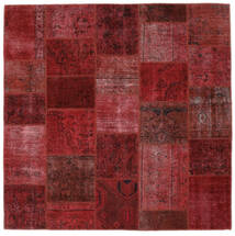 絨毯 ペルシャ Patchwork - Persien/Iran 205X206 正方形 ダークレッド/ブラック (ウール, ペルシャ/イラン)