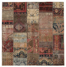 Patchwork - Persien/Iran Teppich 204X204 Quadratisch Braun/Schwarz Wolle, Persien/Iran Carpetvista