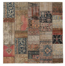  Patchwork - Persien/Iran 201X202 Vintage ペルシャ ウール 絨毯 茶色/ブラック Carpetvista