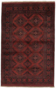 128X200 絨毯 アフガン Khal Mohammadi オリエンタル ブラック/ダークレッド (ウール, アフガニスタン) Carpetvista