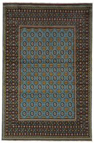 Afghan Fine Rug 195X292 Black/Brown Wool, Afghanistan Carpetvista