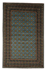  Oriental Afghan Fine Rug 199X305 Black/Brown Wool, Afghanistan Carpetvista