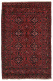 絨毯 アフガン Khal Mohammadi 127X197 黒/深紅色の (ウール, アフガニスタン)