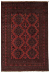 205X291 Tappeto Orientale Afghan Khal Mohammadi Nero/Rosso Scuro (Lana, Afghanistan) Carpetvista