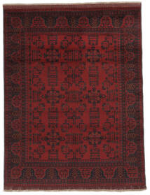 153X202 Tappeto Orientale Afghan Khal Mohammadi Nero/Rosso Scuro (Lana, Afghanistan) Carpetvista