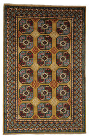  Afghan Fine Matot 199X299 Musta/Ruskea Carpetvista