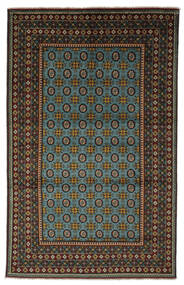  Oriental Afghan Fine Rug 196X303 Black/Brown Wool, Afghanistan Carpetvista