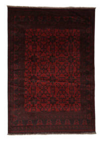  201X287 Afghan Khal Mohammadi Rug Black/Dark Red Afghanistan Carpetvista