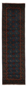 Afghan Fine Rug 84X289 Runner
 Black Wool, Afghanistan Carpetvista