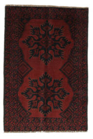 82X122 絨毯 オリエンタル アフガン Khal Mohammadi ブラック/ダークレッド (ウール, アフガニスタン) Carpetvista