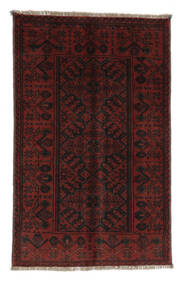  Afghan Khal Mohammadi Matot 75X121 Villamatto Musta/Tummanpunainen Pieni Matto Carpetvista
