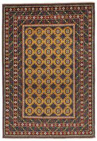  Afghan Fine Teppich 169X240 Schwarz/Braun Carpetvista