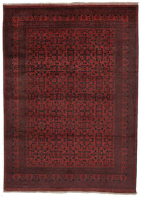 201X279 絨毯 オリエンタル アフガン Khal Mohammadi ブラック/ダークレッド (ウール, アフガニスタン) Carpetvista