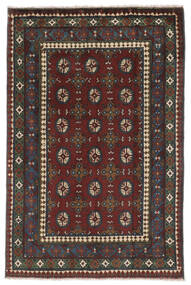  102X156 Afghan Fine Vloerkleed Zwart/Donkerrood Afghanistan Carpetvista