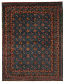 Afghan Fine Rug 151X192 Black/Dark Red Wool, Afghanistan Carpetvista