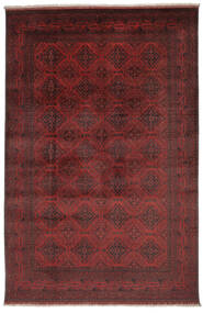 195X300 絨毯 アフガン Khal Mohammadi オリエンタル ダークレッド/ブラック (ウール, アフガニスタン) Carpetvista