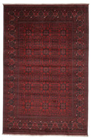 197X298 絨毯 オリエンタル アフガン Khal Mohammadi ブラック/ダークレッド (ウール, アフガニスタン) Carpetvista